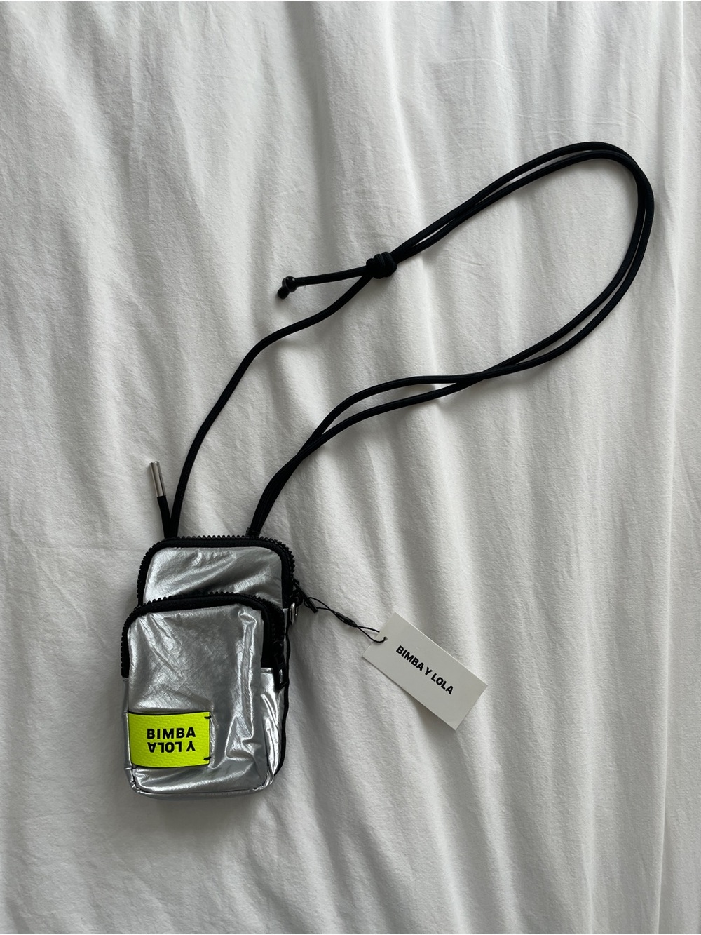 BNWT Bimba Y Lola Silver Crossbody Phone Bag